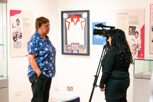 Carol Thomas at the exhibition launch