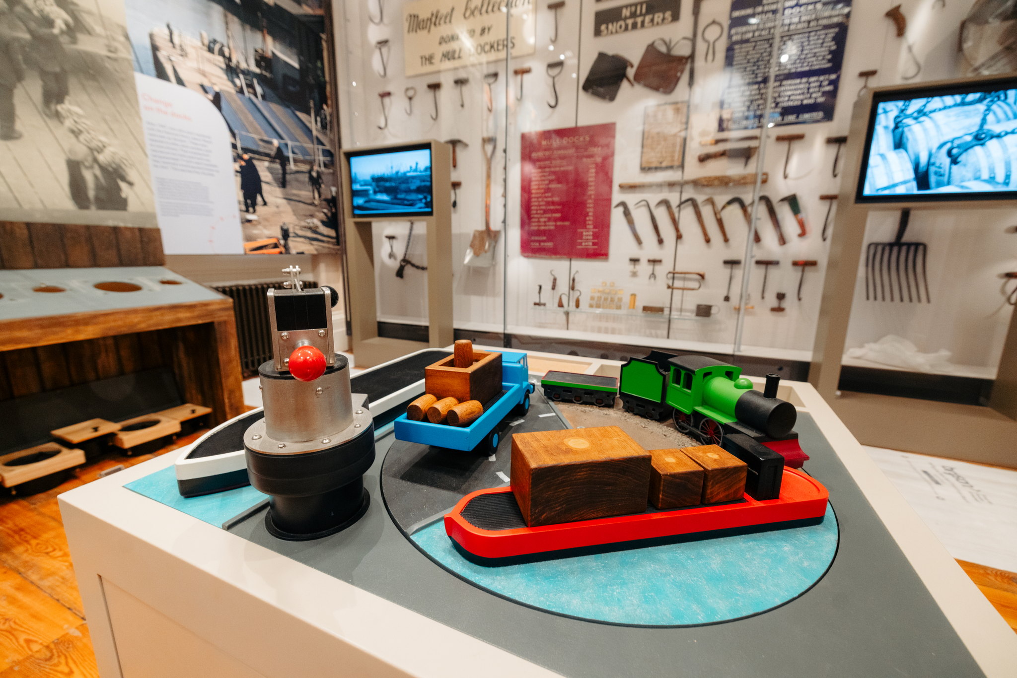 Boats interaction toys on gallery in the Hull Maritime Museum