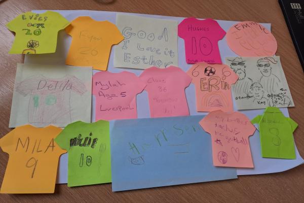 examples of post it feedback with girl's names