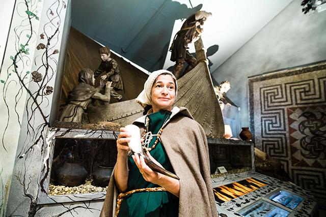 A lady wearing saxon clothing